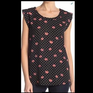 Pleione cap sleeve blouse Sz- Xs